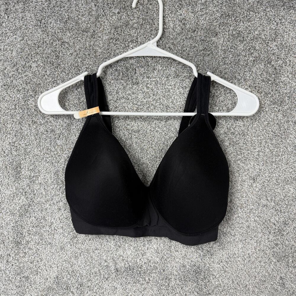 Bali Bra 36DD Black Soft T-Shirt Padded Wide Strap Smooth Comfort Everyday